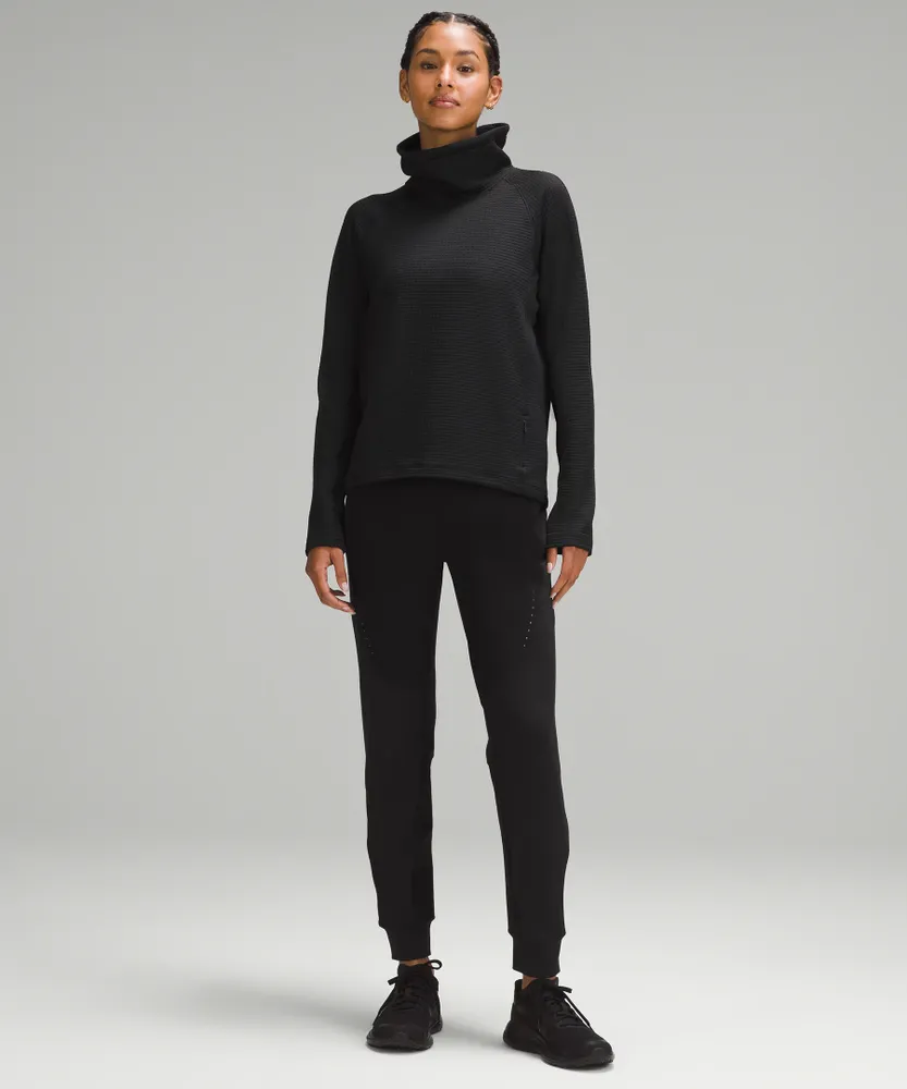 Waffle-Knit Funnel-Neck Long-Sleeve Shirt | Women's Long Sleeve Shirts