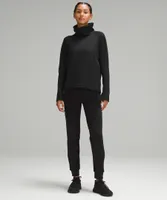 Waffle-Knit Funnel-Neck Long-Sleeve Shirt | Women's Long Sleeve Shirts