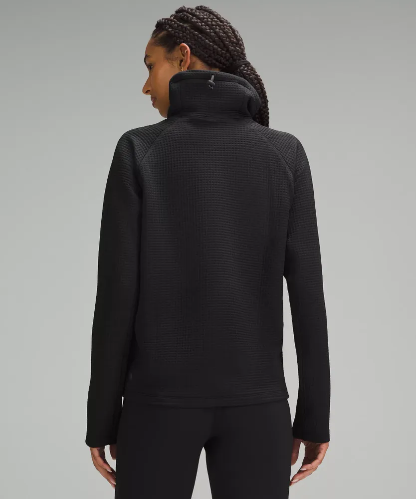 Waffle-Knit Funnel-Neck Long-Sleeve Shirt | Women's Long Sleeve Shirts