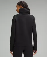 Waffle-Knit Funnel-Neck Long-Sleeve Shirt | Women's Long Sleeve Shirts
