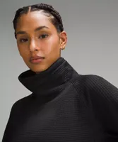 Waffle-Knit Funnel-Neck Long-Sleeve Shirt | Women's Long Sleeve Shirts