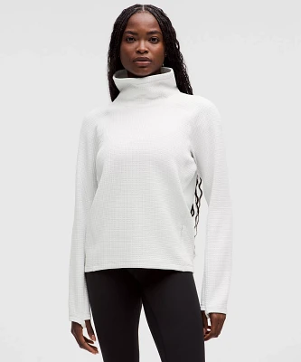 Waffle-Knit Funnel-Neck Long-Sleeve Shirt | Women's Long Sleeve Shirts