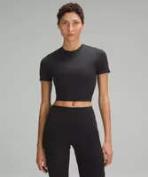 Wundermost Ultra-Soft Nulu Crewneck Cropped T-Shirt | Women's Short Sleeve Shirts & Tee's