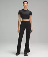 Wundermost Ultra-Soft Nulu Crewneck Cropped T-Shirt | Women's Short Sleeve Shirts & Tee's