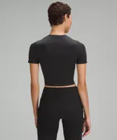 Wundermost Ultra-Soft Nulu Crewneck Cropped T-Shirt | Women's Short Sleeve Shirts & Tee's