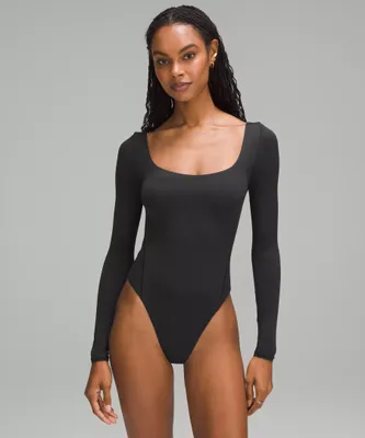 Wundermost Ultra-Soft Nulu Square-Neck Long-Sleeve Bodysuit | Women's Bodysuits