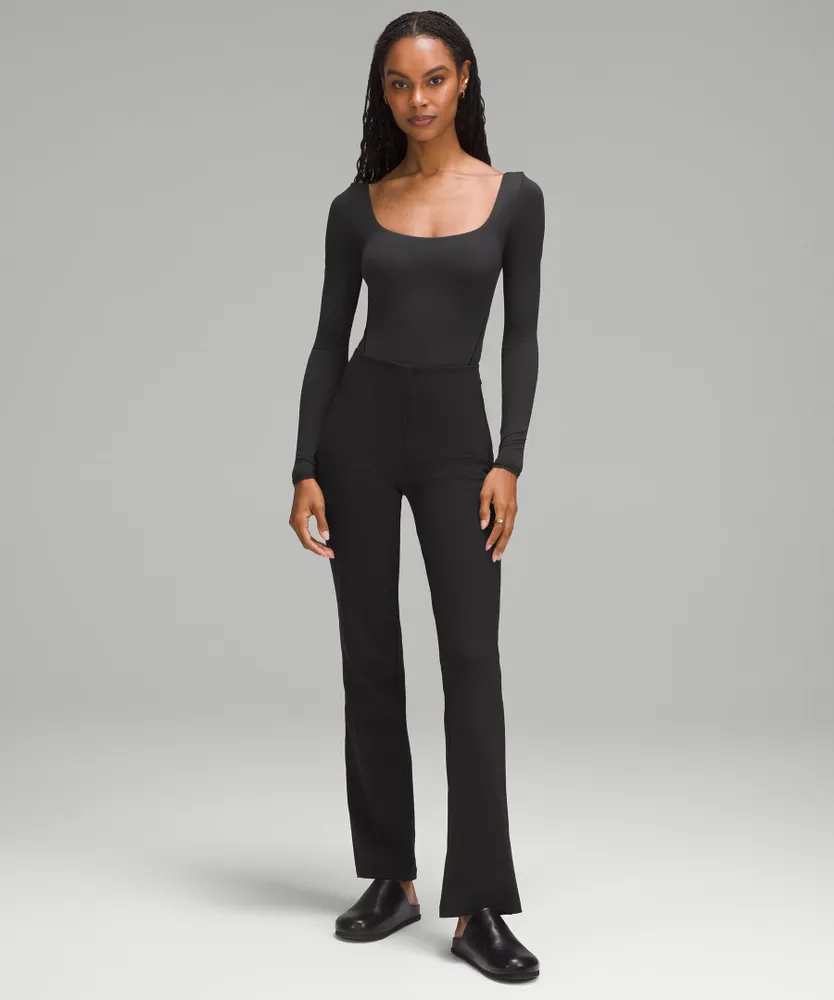 Wundermost Ultra-Soft Nulu Square-Neck Long-Sleeve Bodysuit | Women's Bodysuits
