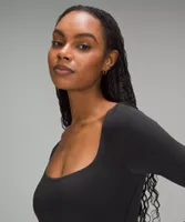 Wundermost Ultra-Soft Nulu Square-Neck Long-Sleeve Bodysuit | Women's Bodysuits