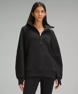 Scuba Oversized Funnel-Neck Half Zip *Long | Women's Hoodies & Sweatshirts