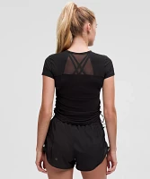 Sculpt Cinched Short-Sleeve Shirt | Women's Short Sleeve Shirts & Tee's