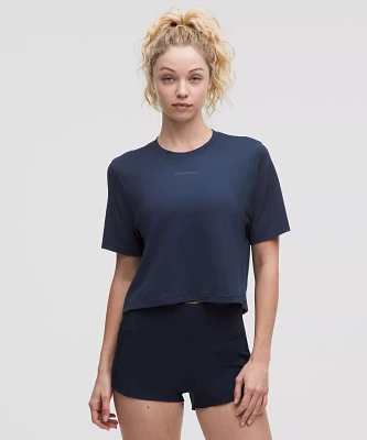 Swiftly High-Low Cropped Short-Sleeve Shirt | Women's Short Sleeve Shirts & Tee's