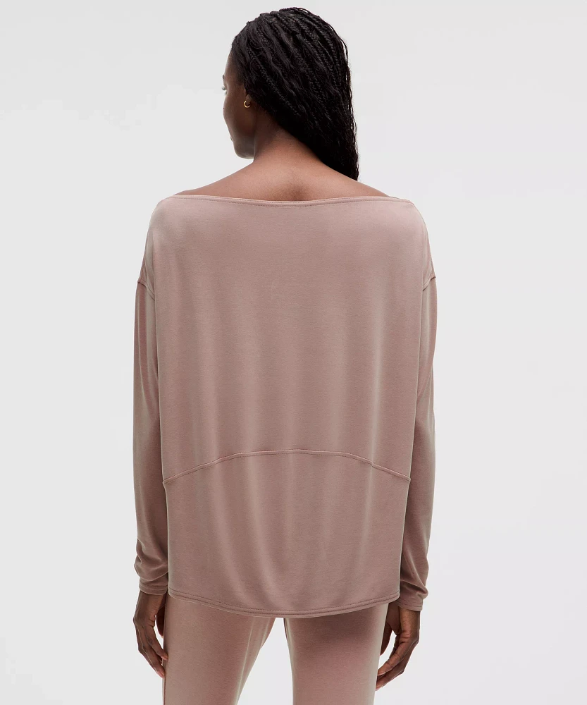 Drapey Softstreme Off-The-Shoulder Long-Sleeve Shirt | Women's Long Sleeve Shirts