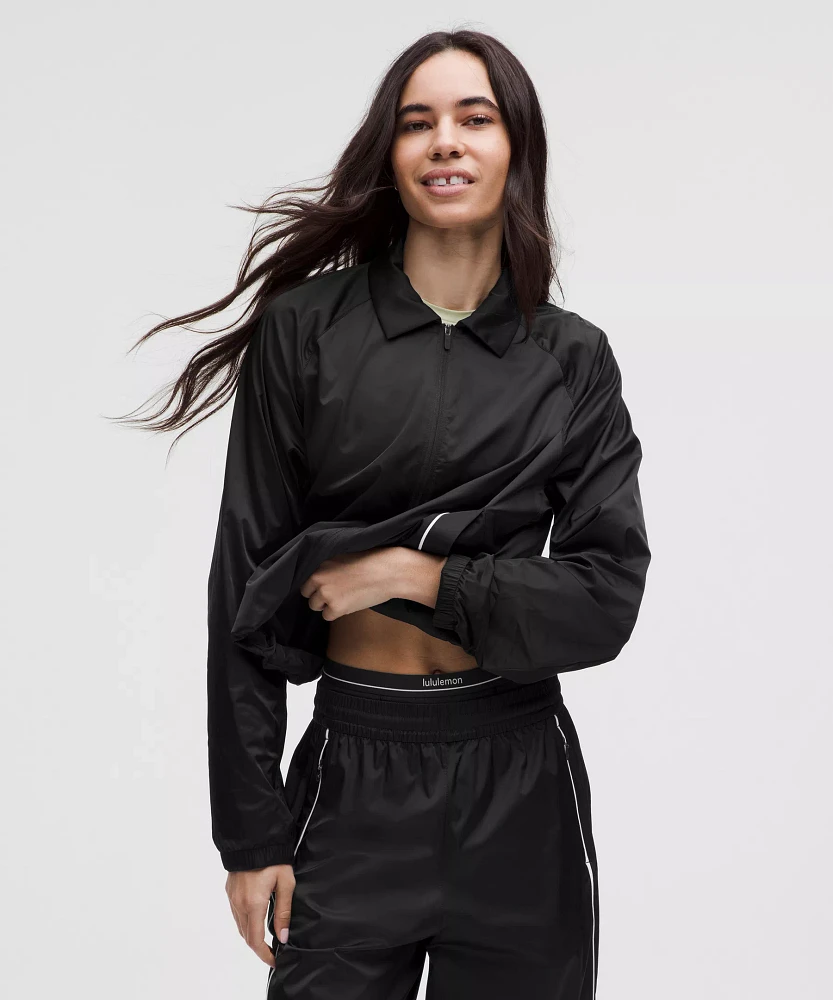 Stretch Satin Nylon Jacket | Women's Coats & Jackets