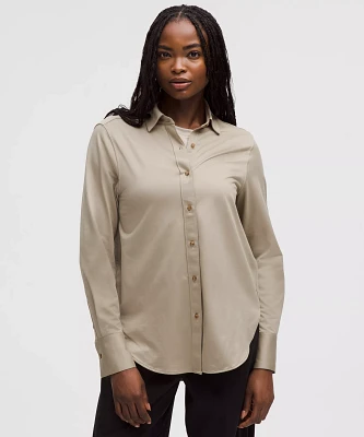 Knit Relaxed-Fit Overshirt | Women's Long Sleeve Shirts
