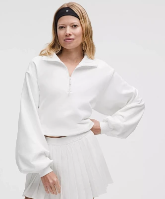 Cotton Terry Tennis Half Zip | Women's Hoodies & Sweatshirts