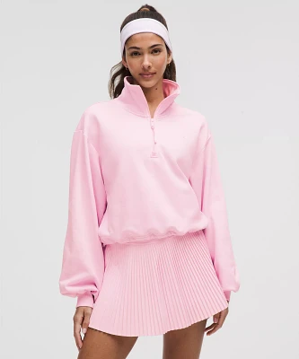 Cotton Terry Tennis Half Zip | Women's Hoodies & Sweatshirts