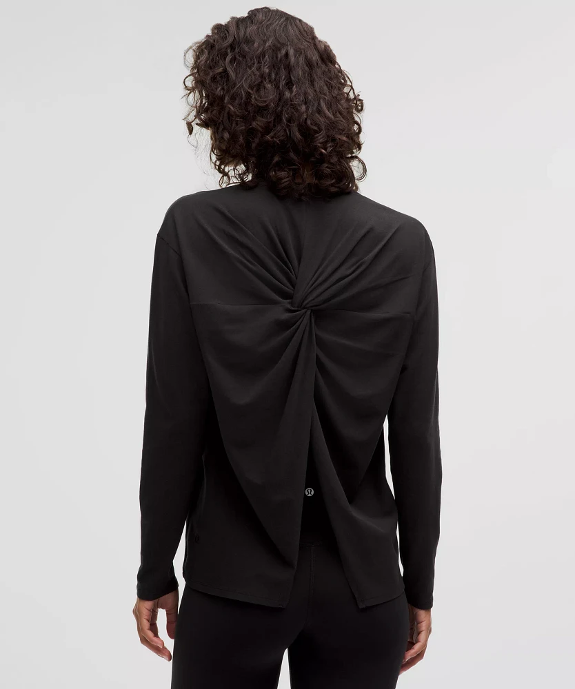 Twist-Back Relaxed-Fit Long-Sleeve Shirt | Women's Long Sleeve Shirts