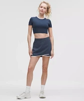 Tight-Fit Cropped Shelf-Bra T-Shirt *Light Support, B/C Cup | Women's Short Sleeve Shirts & Tee's