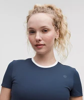 Tight-Fit Cropped Shelf-Bra T-Shirt *Light Support, B/C Cup | Women's Short Sleeve Shirts & Tee's