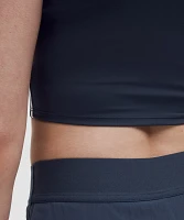 Tight-Fit Cropped Shelf-Bra T-Shirt *Light Support, B/C Cup | Women's Short Sleeve Shirts & Tee's