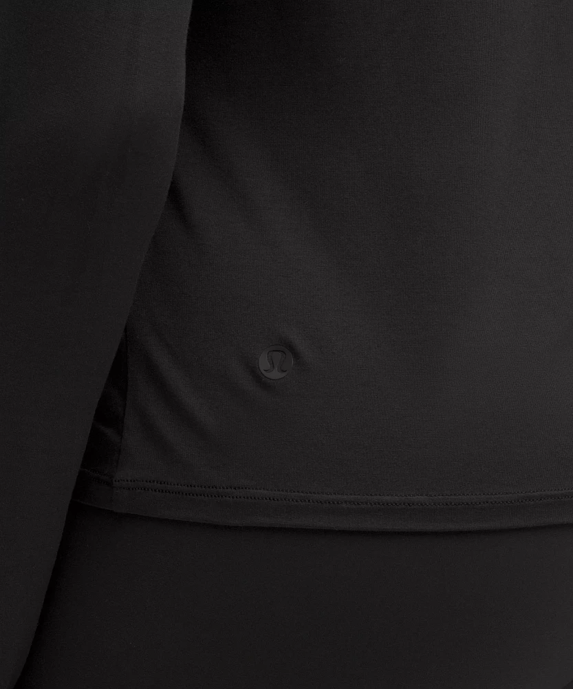 Modal-Silk Cowl-Neck Long-Sleeve Shirt | Women's Long Sleeve Shirts
