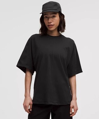 Cotton Jersey Oversized Dolman Tee *Stitch Detail | Women's Short Sleeve Shirts & Tee's