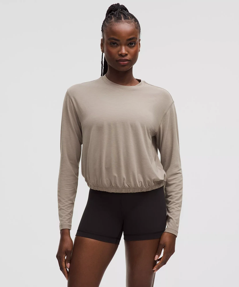 Jersey Training Elastic-Hem Long-Sleeve Shirt | Women's Long Sleeve Shirts
