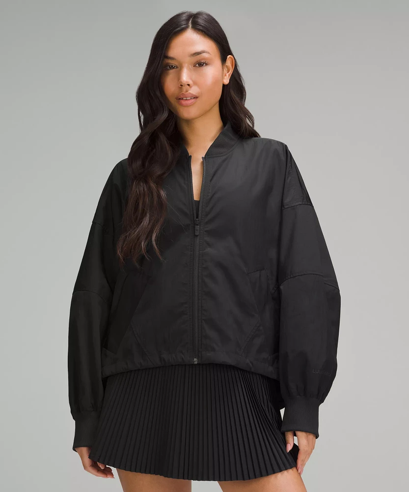 Lightweight Hem-Cinch Bomber Jacket | Women's Coats & Jackets