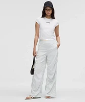 Ruched High-Rise Wide-Leg Pant | Women's Pants