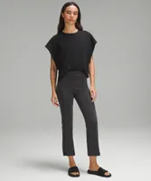 Ribbed Softstreme Zip-Leg High-Rise Cropped Pant 25" | Women's Capris