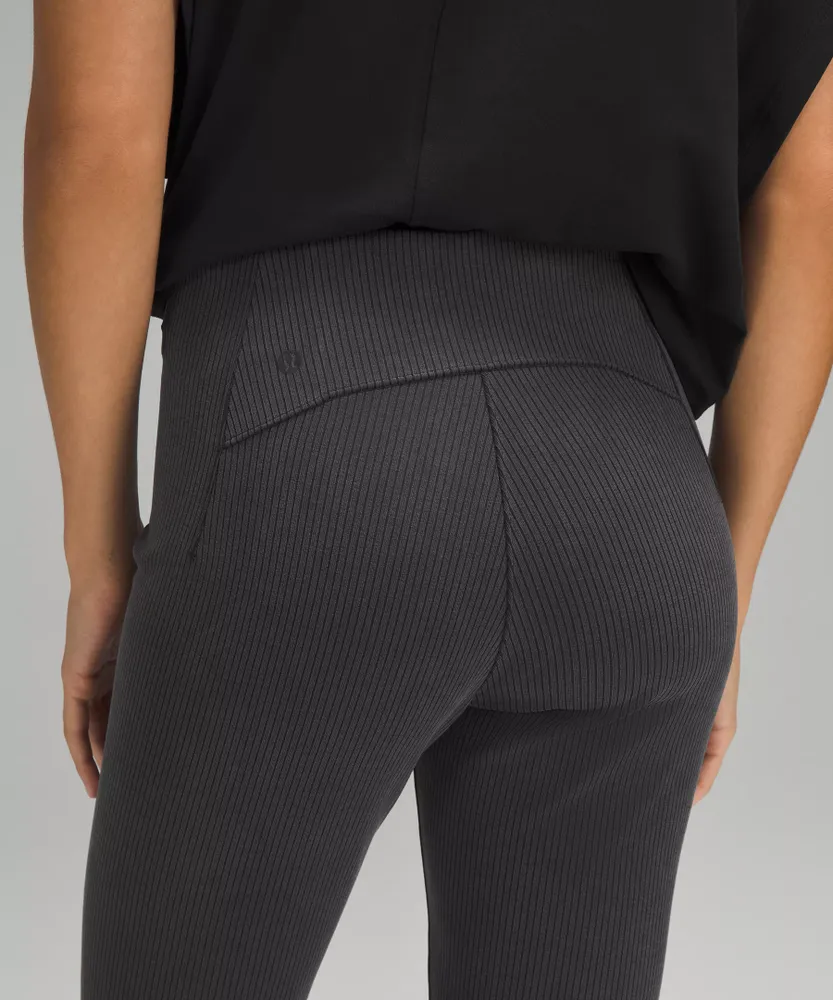 Ribbed Softstreme Zip-Leg High-Rise Cropped Pant 25" | Women's Capris