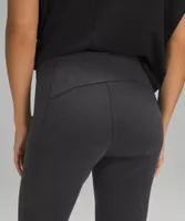Ribbed Softstreme Zip-Leg High-Rise Cropped Pant 25" | Women's Capris