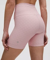 3D Jacquard Diamond Train High-Rise Short 6" | Women's Shorts