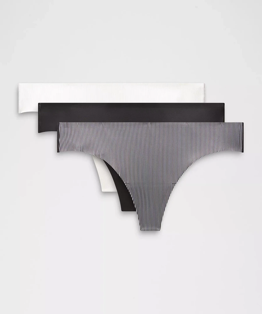 InvisiWear Mid-Rise Thong Underwear *3 Pack | Women's