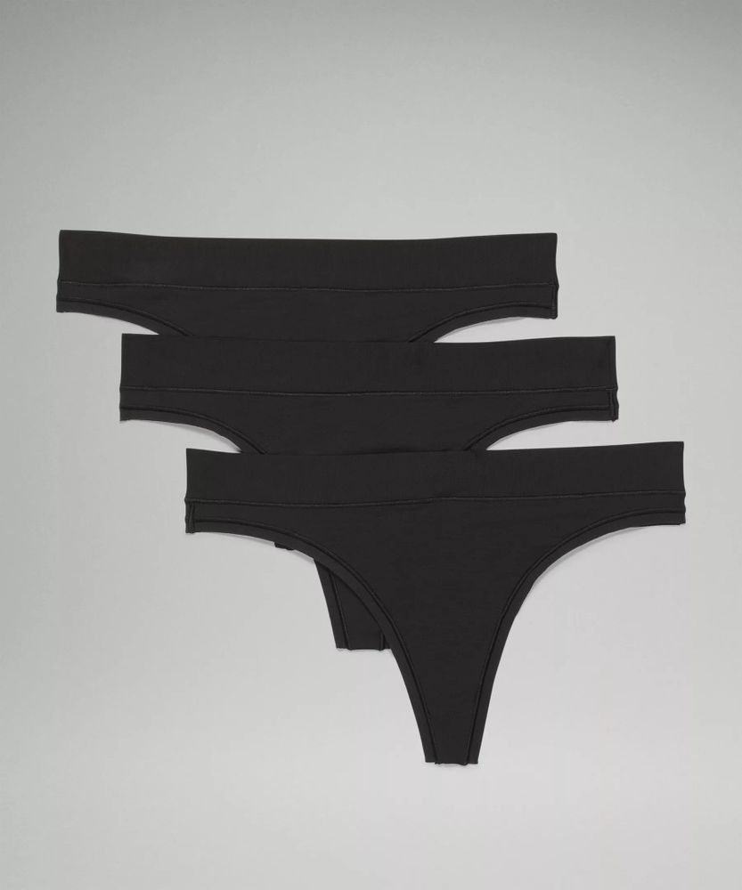 UnderEase Mid-Rise Thong Underwear *3 Pack | Women's