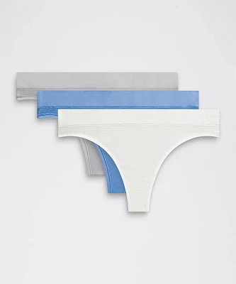 UnderEase Mid-Rise Thong Underwear *3 Pack | Women's