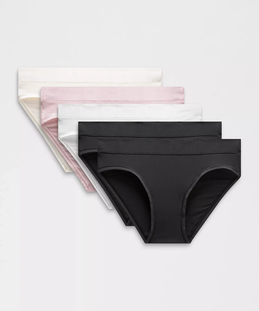 UnderEase Mid-Rise Bikini Underwear *5 Pack | Women's