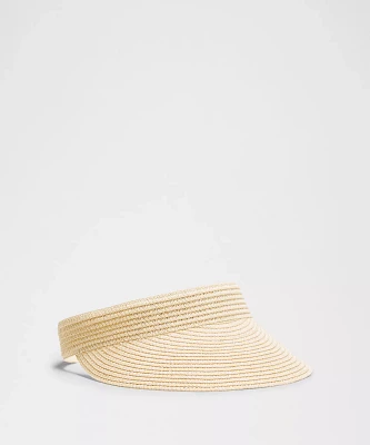 Women's Paper Straw Removable Sweatband Visor | Hats