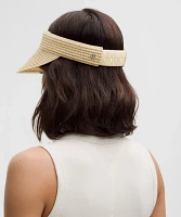 Women's Paper Straw Removable Sweatband Visor | Hats