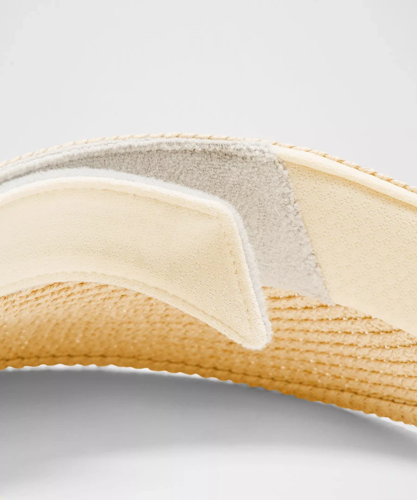 Women's Paper Straw Removable Sweatband Visor | Hats