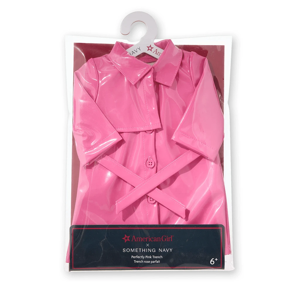 American Girl® x Something Navy Perfectly Pink Trench for 18-inch Dolls