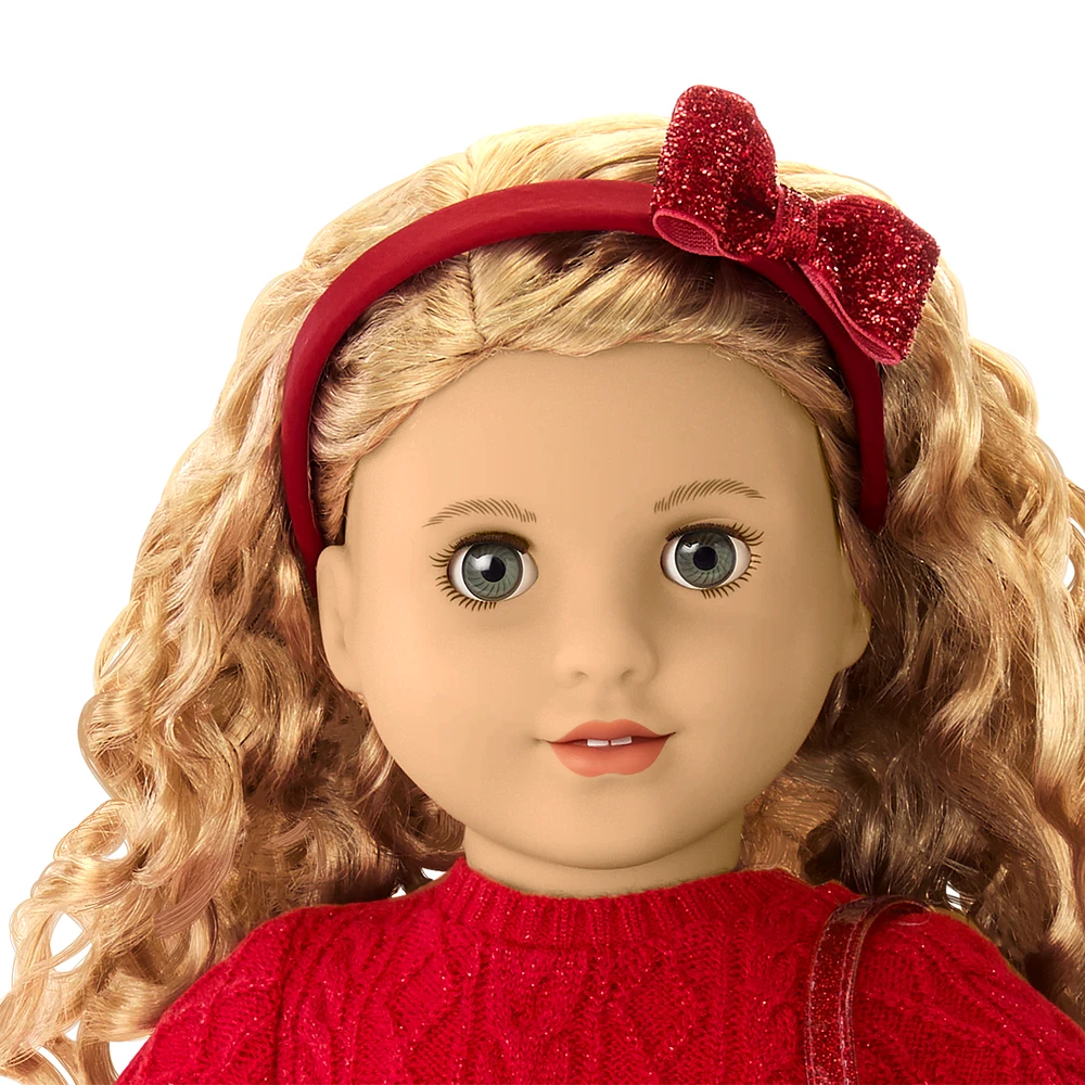 American Girl® x Something Navy Crimson Sparkle Sweater Dress for 18-inch Dolls