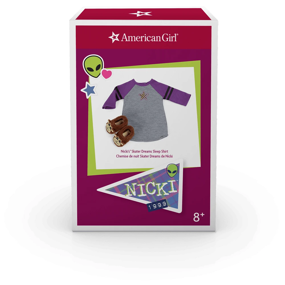 Nicki’s™ Skater Dreams Sleep Shirt for 18-inch Dolls (Historical Characters)