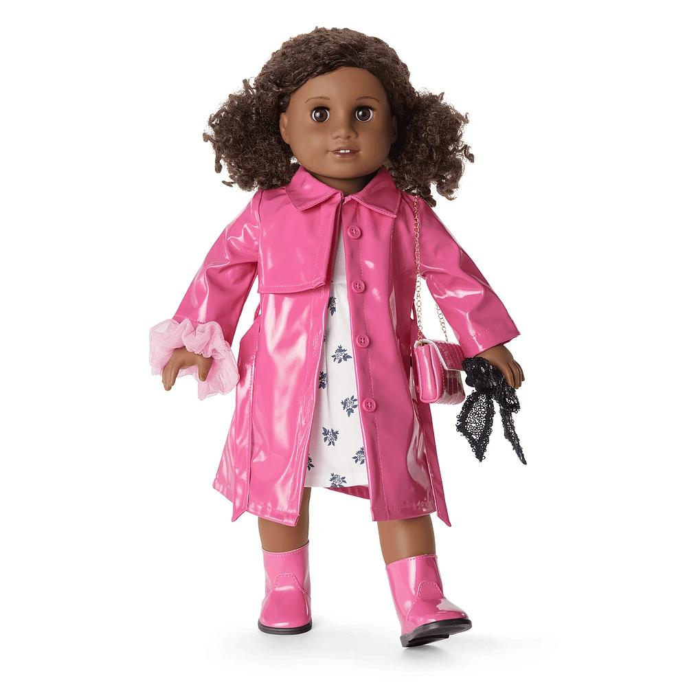 American Girl® x Something Navy Perfectly Pink Trench for 18-inch Dolls