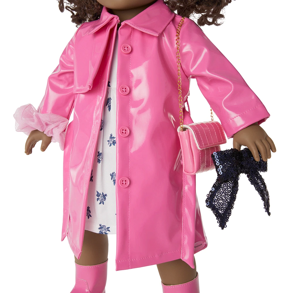 American Girl® x Something Navy Perfectly Pink Trench for 18-inch Dolls