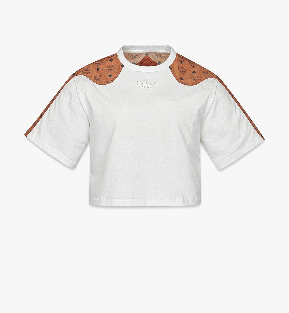 Laurel Cropped T-Shirt Organic Cotton and Monogram ECONYL®
