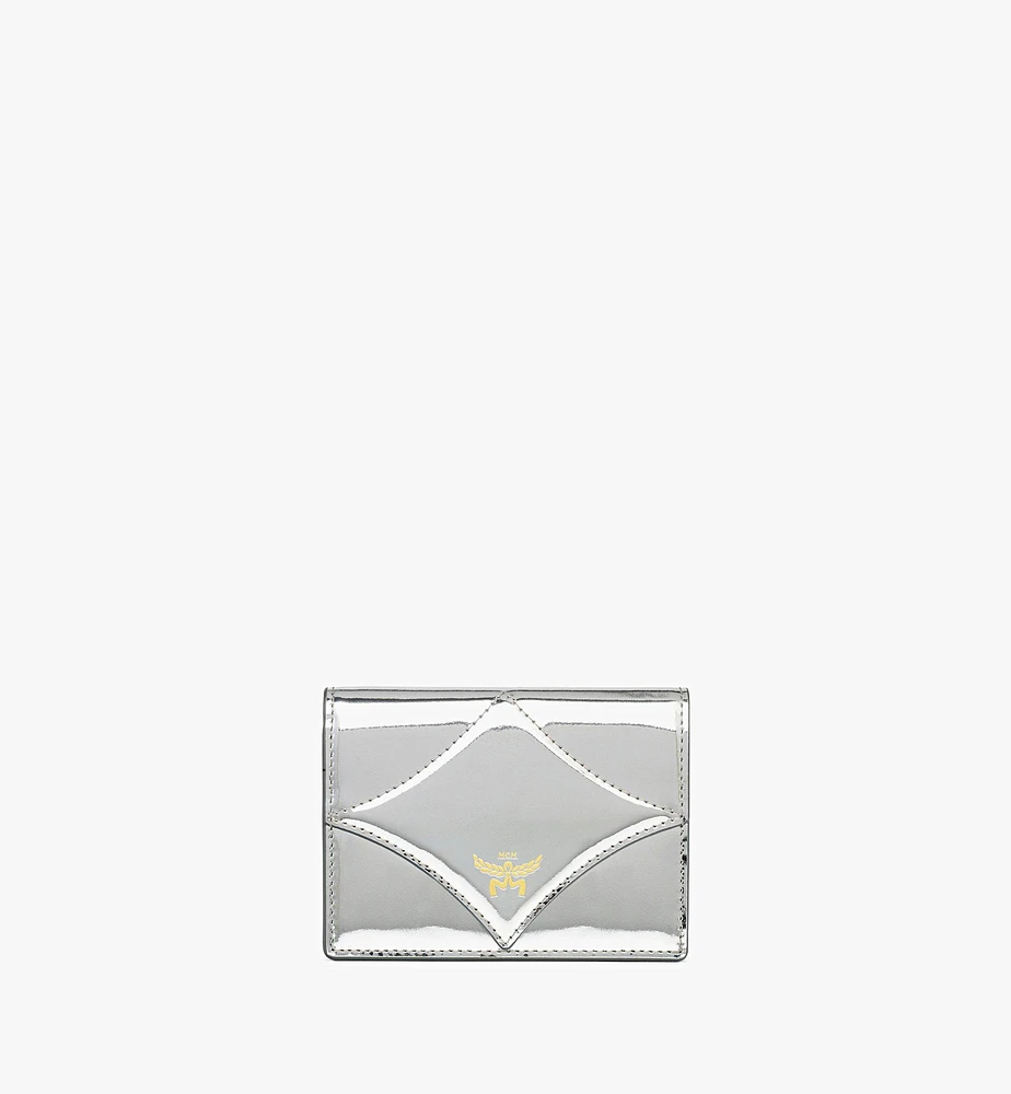 Diamond Wallet in Metallic Mirror Leather