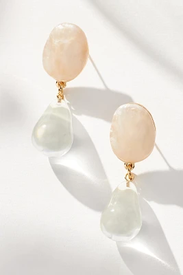 Resin Top Lucite Drop Earrings