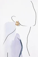 Inner Pearl Swirl Shell Post Earrings