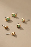 Mixed Shapes Post Earrings, Set of 3